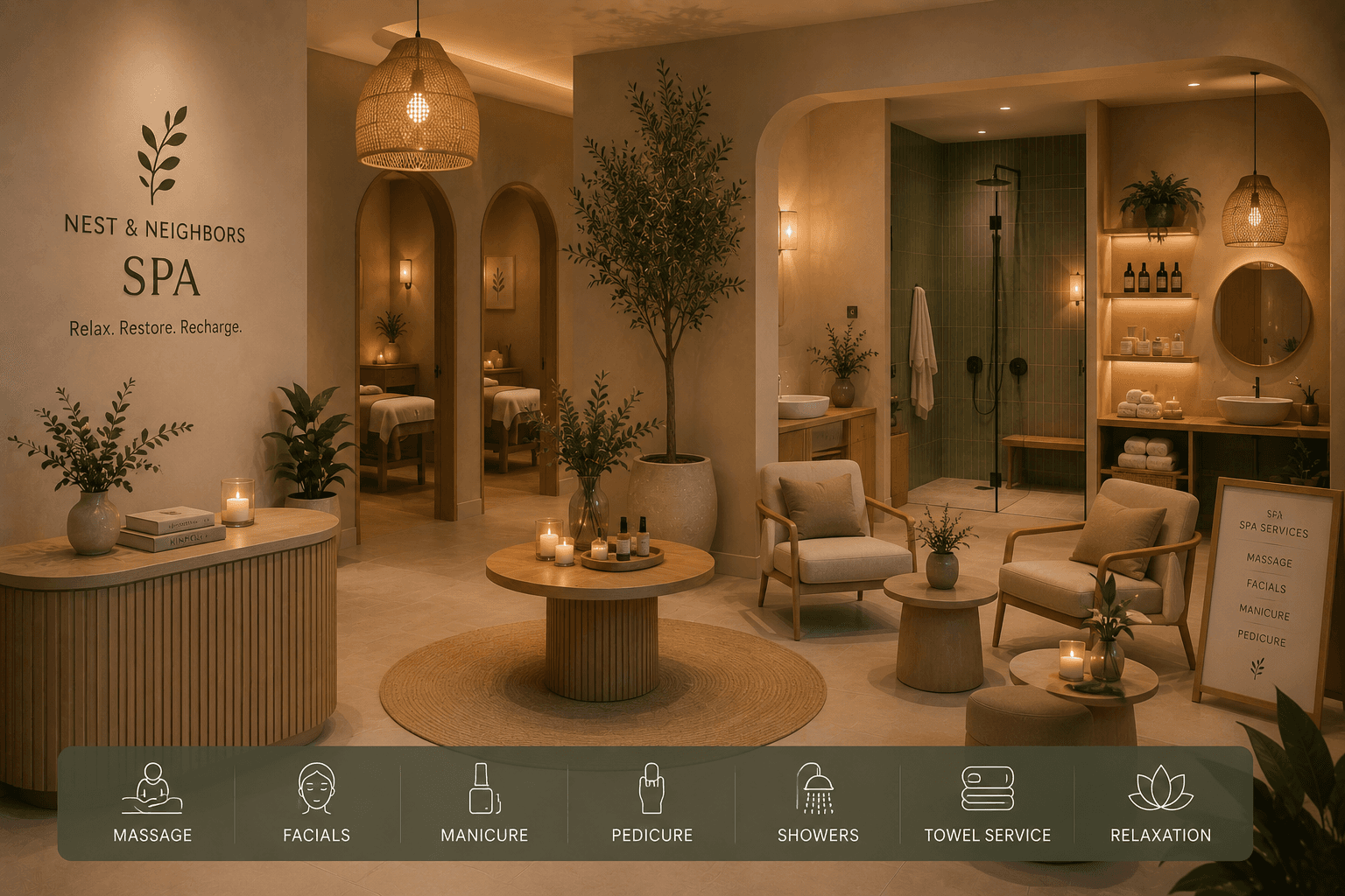 Planned spa and wellness amenities within the club